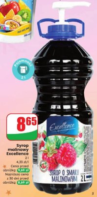 Syrop malinowy Excellence promocja w Dino