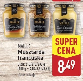 Musztarda miodowa Maille promocja w Aldi