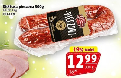 Kiełbasa pieczona PEKPOL promocja w Prim Market