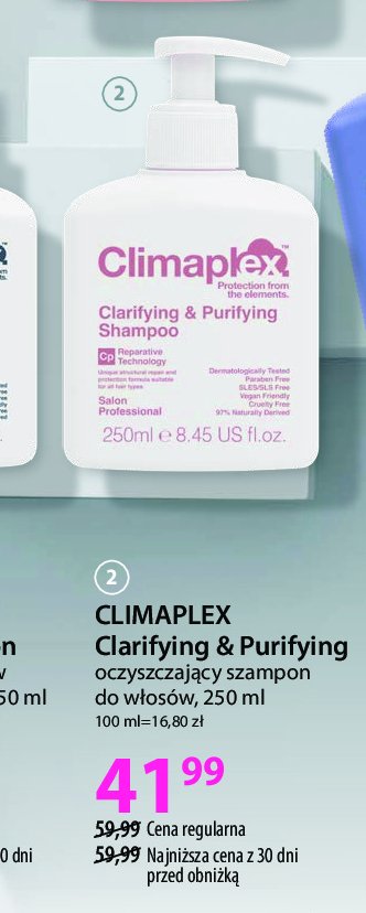 Szampon do włosów oczyszczający Climaplex clarifying & purifying promocja