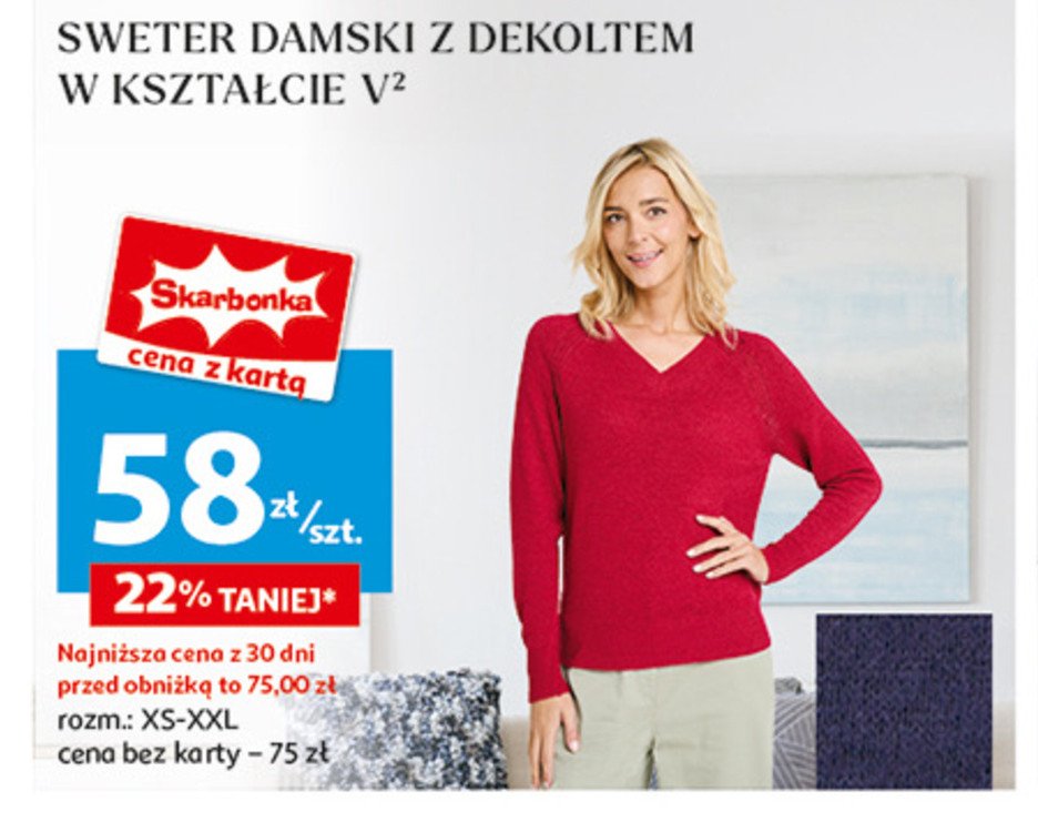 Sweter damski xs-xxl promocja w Auchan