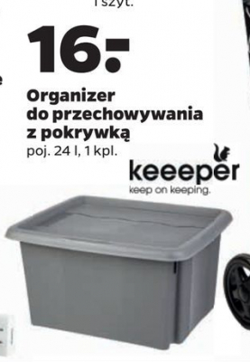 Organizer do przechowywania z pokrywą 24 l Keeeper promocja