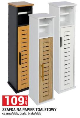 Szafka na papier toaletowy czarna/dąb, biała, biała/dąb promocja w Merkury Market