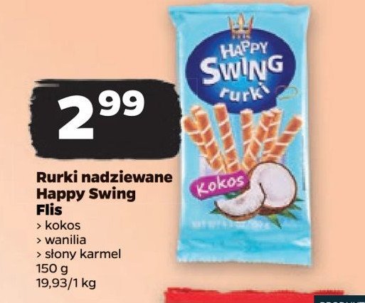 Rurki waniliowe Happy swing promocja