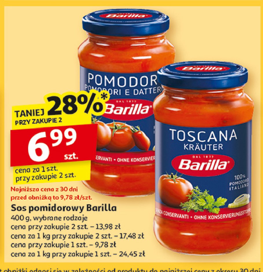 Sos pomodori Barilla promocja