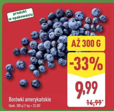 Borówki amerykańskie Aldi promocja w Aldi