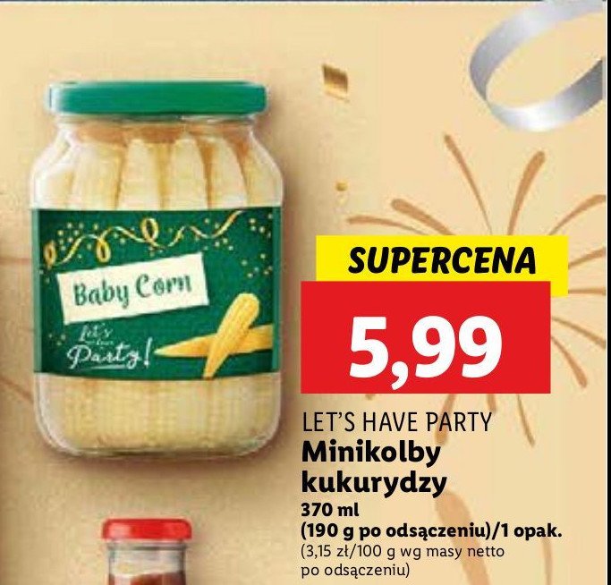 Kukurydza minikolby Let's have a party! promocja