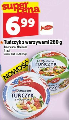 Tuńczyk z warzywami 280 g Graal Americana promocja w TOPAZ
