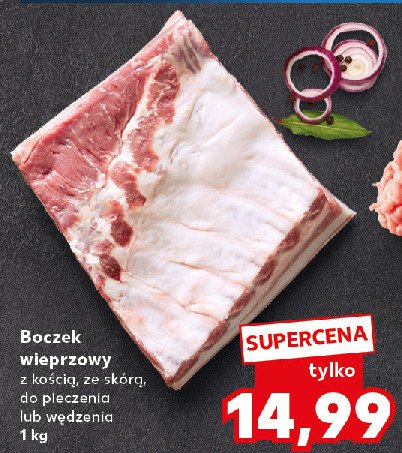 Boczek wieprzowy z kością promocja w Kaufland