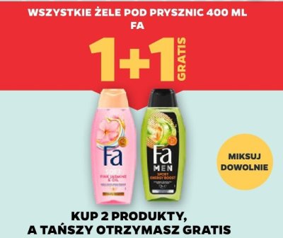 Żel pod prysznic FA 400 ml 1+1 gratis promocja w Netto