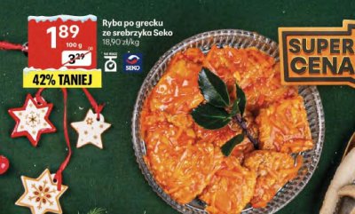 Ryba po grecku ze srebrzyłką Seko promocja w Delikatesy Centrum