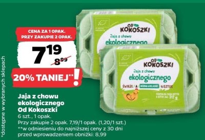 Jaja z chowu ekologicznego Od Kokoszki promocja w Netto