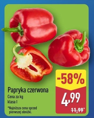 Papryka czerwona promocja w Aldi