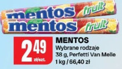 Cukierki Mentos Perfetti Van Melle promocja w Chorten