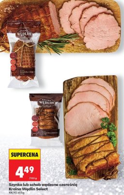 Schab wędzony czereśnią Kraina Wędlin Select promocja w Biedronka