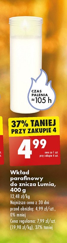 Wkład parafinowy 105 h Lumia promocja