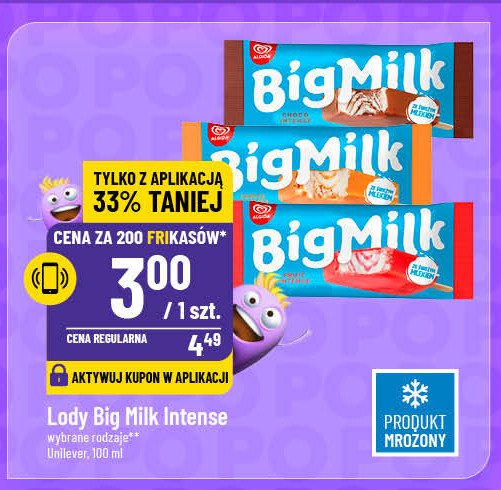 Lód fruit Algida big milk promocja w POLOmarket