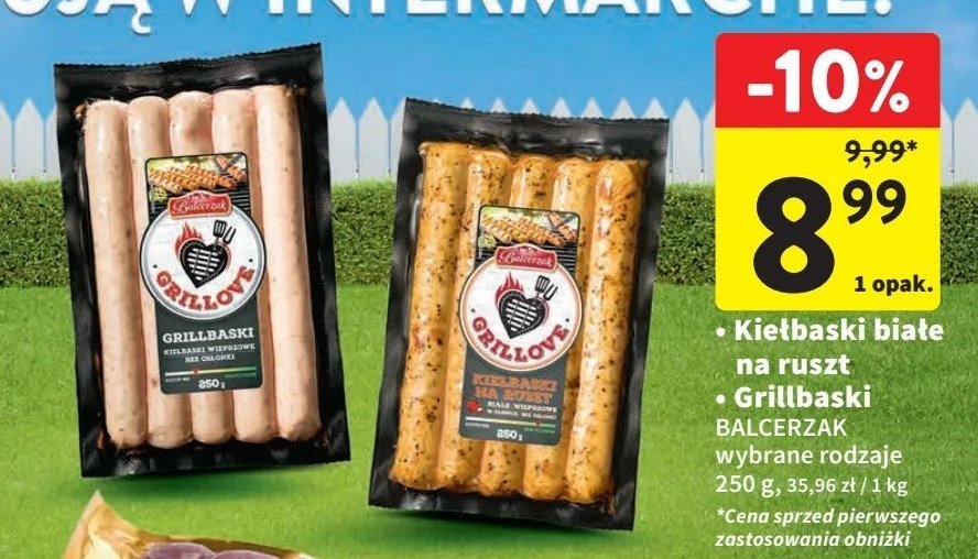 Kiełbaski białe na ruszt w curry Balcerzak grillove promocja