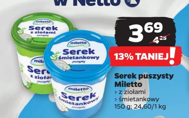 Serek śmietankowy z ziołami Miletto promocja