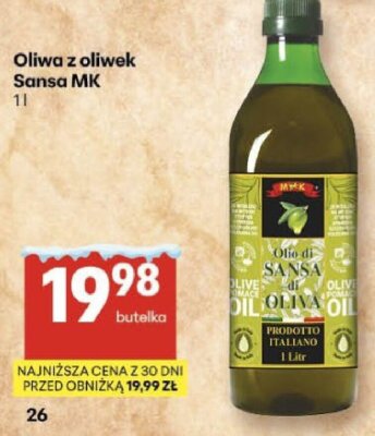 Oliwa z oliwek Sansa MK promocja w Delikatesy Centrum