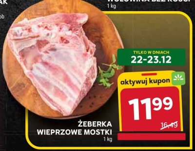 Żeberka wieprzowe mostki promocja w Stokrotka