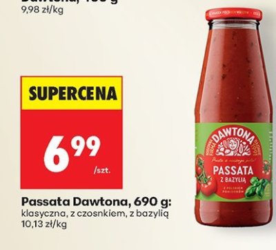 Passata Dawtona, 690g z bazylią promocja w Biedronka