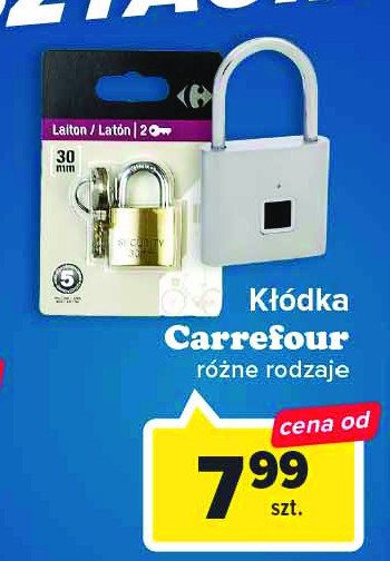 Kłódka na klucz Carrefour promocja