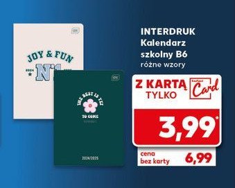 Kalendarz szkolny b6 Interdruk promocja