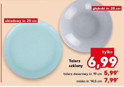 Talerz szklany deserowy śr. 19 cm promocja w Kaufland
