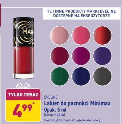 Lakier do paznokci 012 Eveline minimax quick dry & long lasting promocja