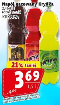 Napój gazowany Krynka Krynka 1,5 l różne smaki promocja w Prim Market