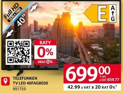 Telewizor Telefunken 40FAGB030 promocja w Selgros