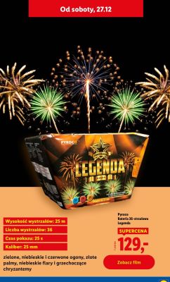 Bateria 36-strzałowa Legenda promocja w Lidl