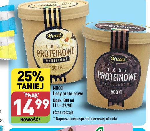 Lody proteinowe czekoladowe Mucci promocja