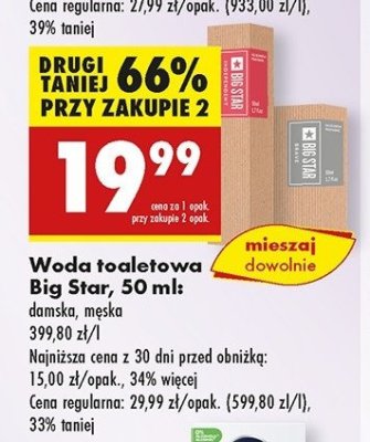Woda toaletowa Big star brave promocja