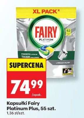 Kapsułki do zmywarki Fairy Platinum Plus, 55 szt. promocja w Biedronka