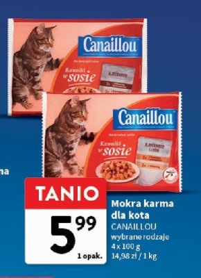 Mokra karma dla kota CANAILLOU wybrane rodzaje promocja w Intermarche