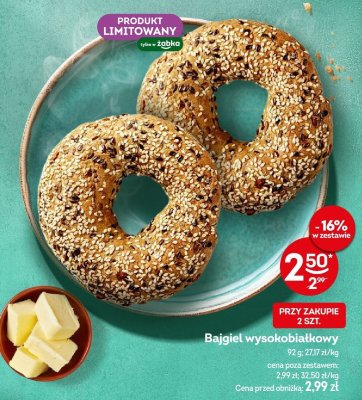 Bajgiel wysokobiałkowy promocja w Żabka