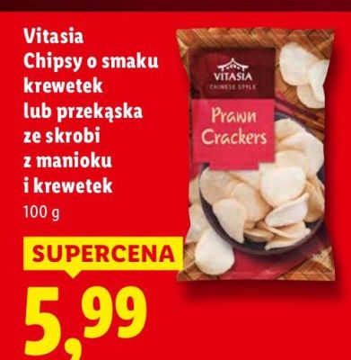Przekąska ze skrobi z manioku i krewetek 100 g promocja w Lidl