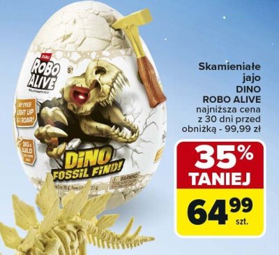 Skamieniałe jajo DINO ROBO ALIVE promocja w Carrefour