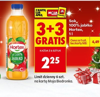 Sok 100% jabłko, 1 l promocja w Biedronka