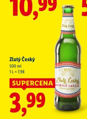 Piwo Złaty Český promocja w Lidl