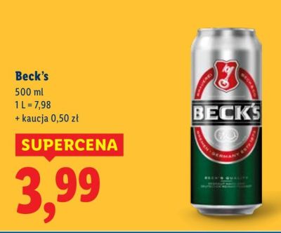 Piwo Beck's promocja w Lidl