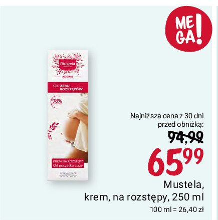 Krem przeciw rozstępom Mustela maternite promocja