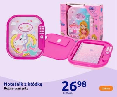 Notatnik zabawka z kłódką, różne warianty promocja w Action