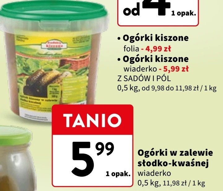 Ogorki kiszone w zalewie słodko kwaśnej promocja