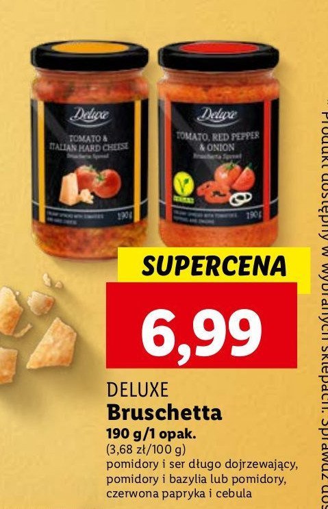 Sos bruschetta czerwona papryka z cebulą Deluxe promocja