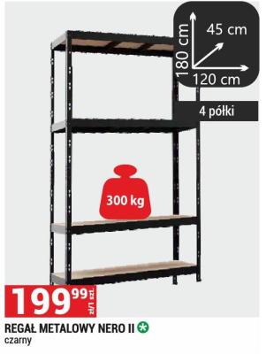 Regał metalowy nero II czarny promocja w Merkury Market