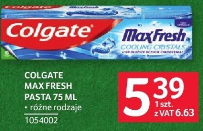 Pasta do zębów Colgate Max Fresh 75 ml promocja w Selgros