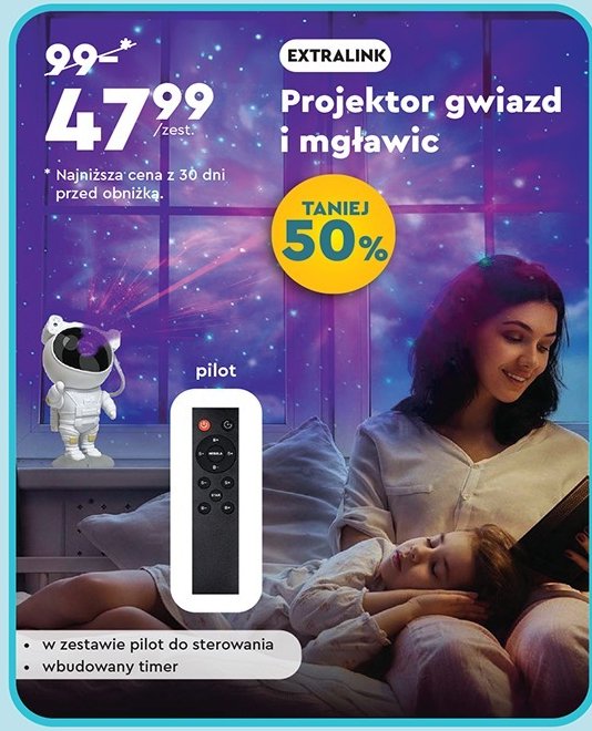 Projektor gwiazd i mgławic Extralink promocja w Biedronka